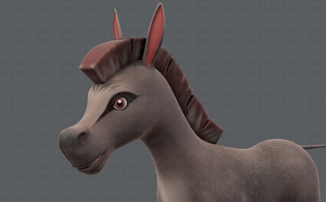 Donkey V01 Low-poly 3D model_24