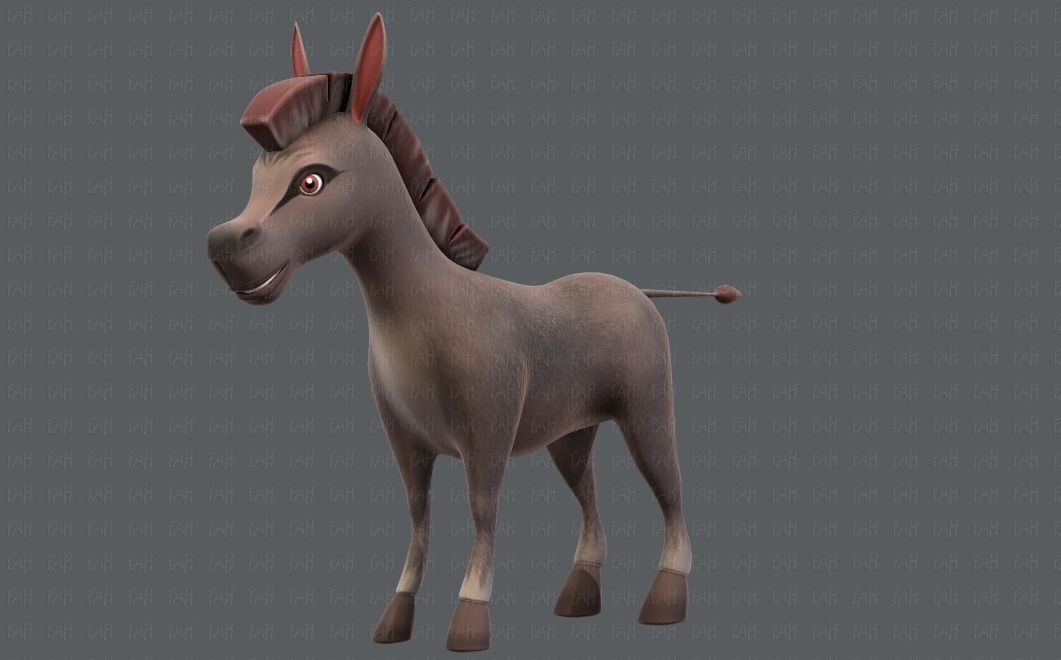 Donkey V01 Low-poly 3D model_37