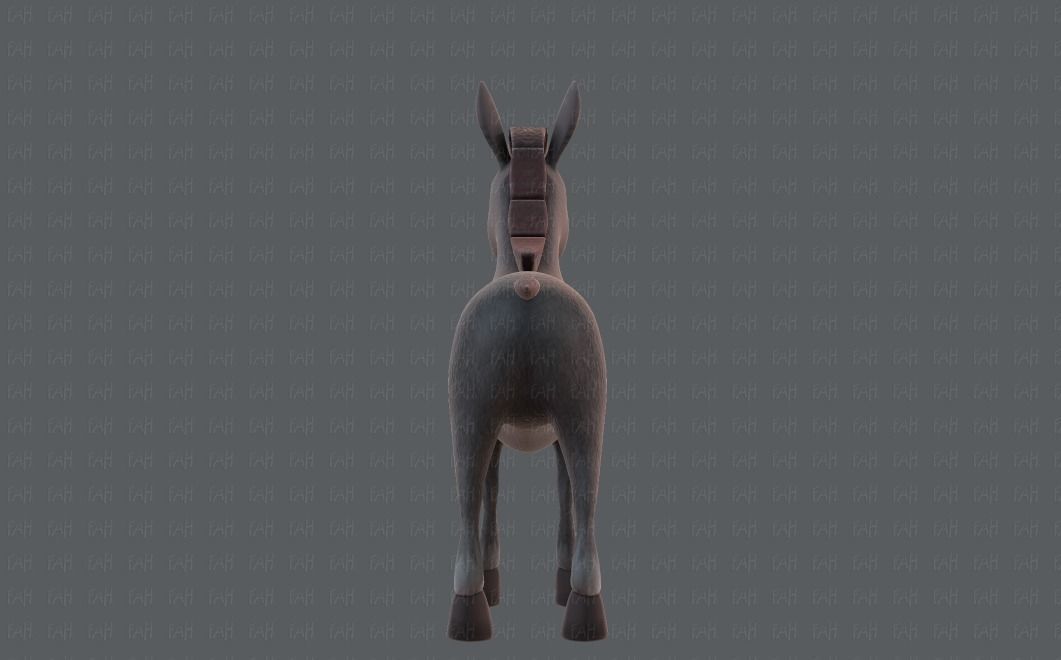 Donkey V01 Low-poly 3D model_5