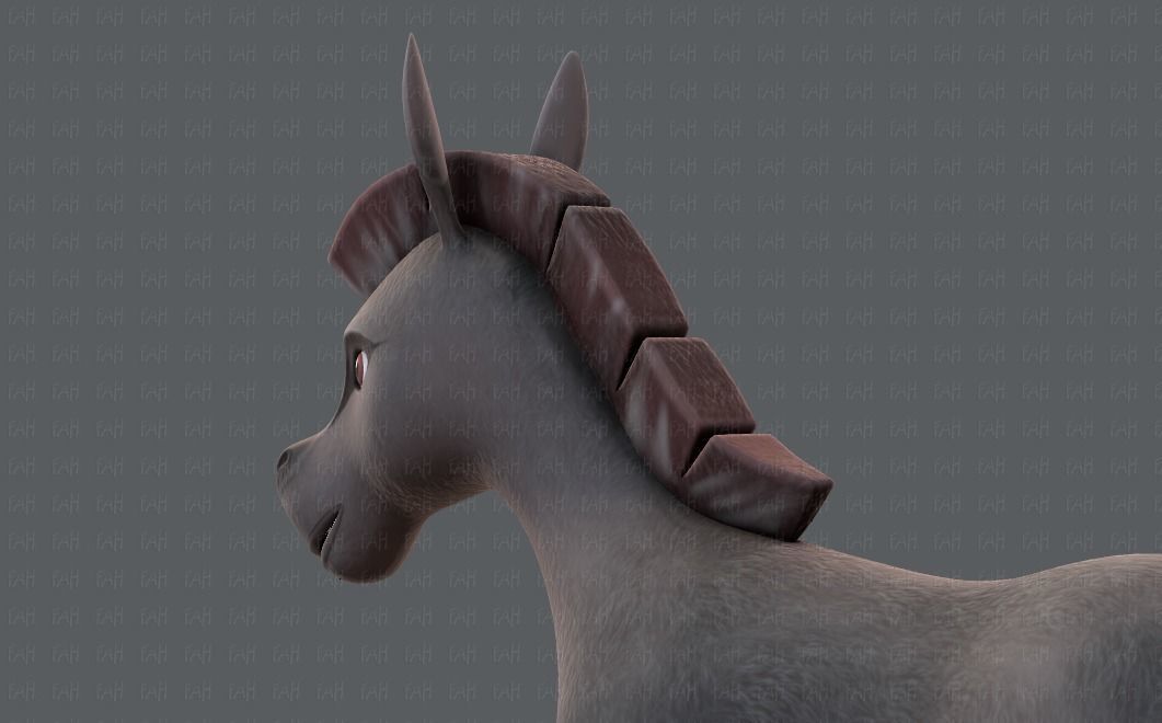 Donkey V01 Low-poly 3D model_22