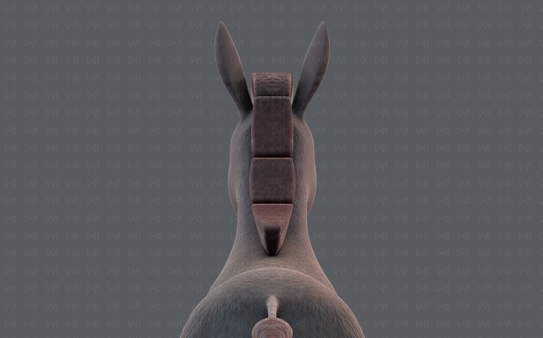 Donkey V01 Low-poly 3D model_21