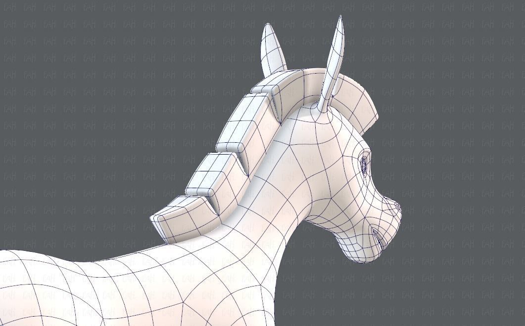 Donkey V01 Low-poly 3D model_28