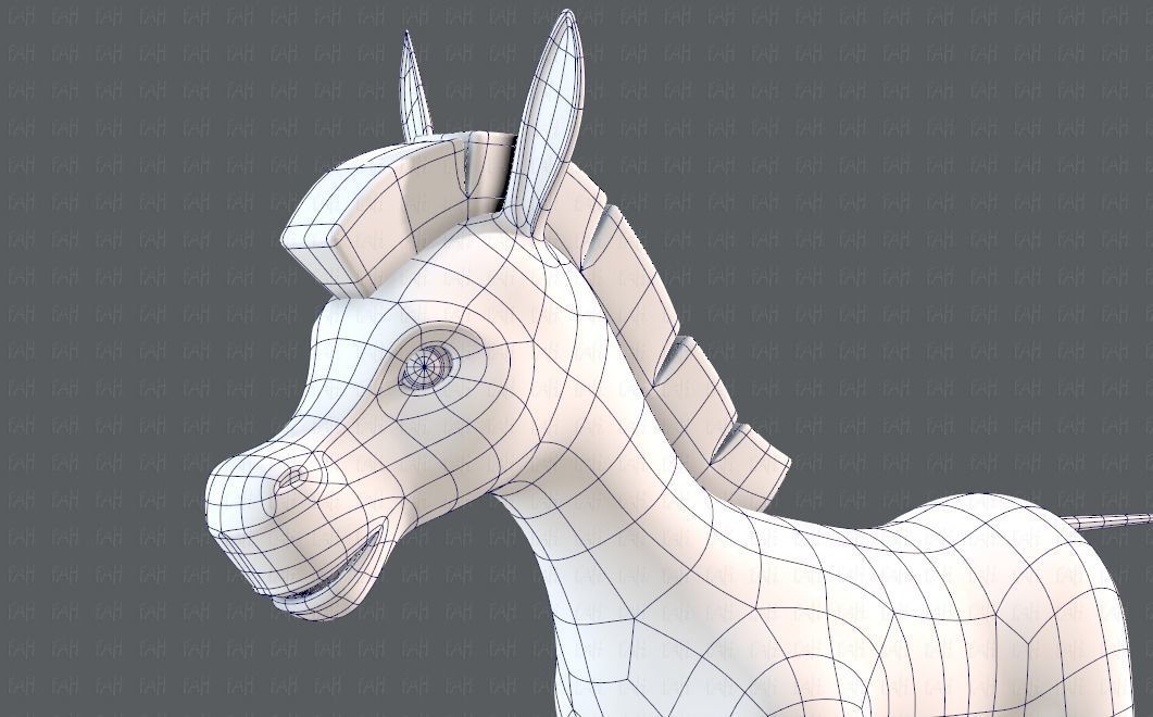 Donkey V01 Low-poly 3D model_31