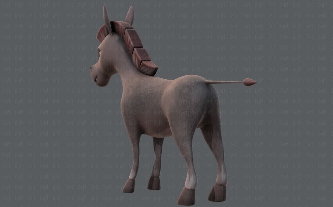 Donkey V01 Low-poly 3D model_39