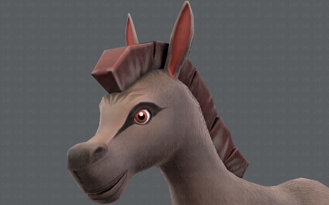 Donkey V01 Low-poly 3D model_43