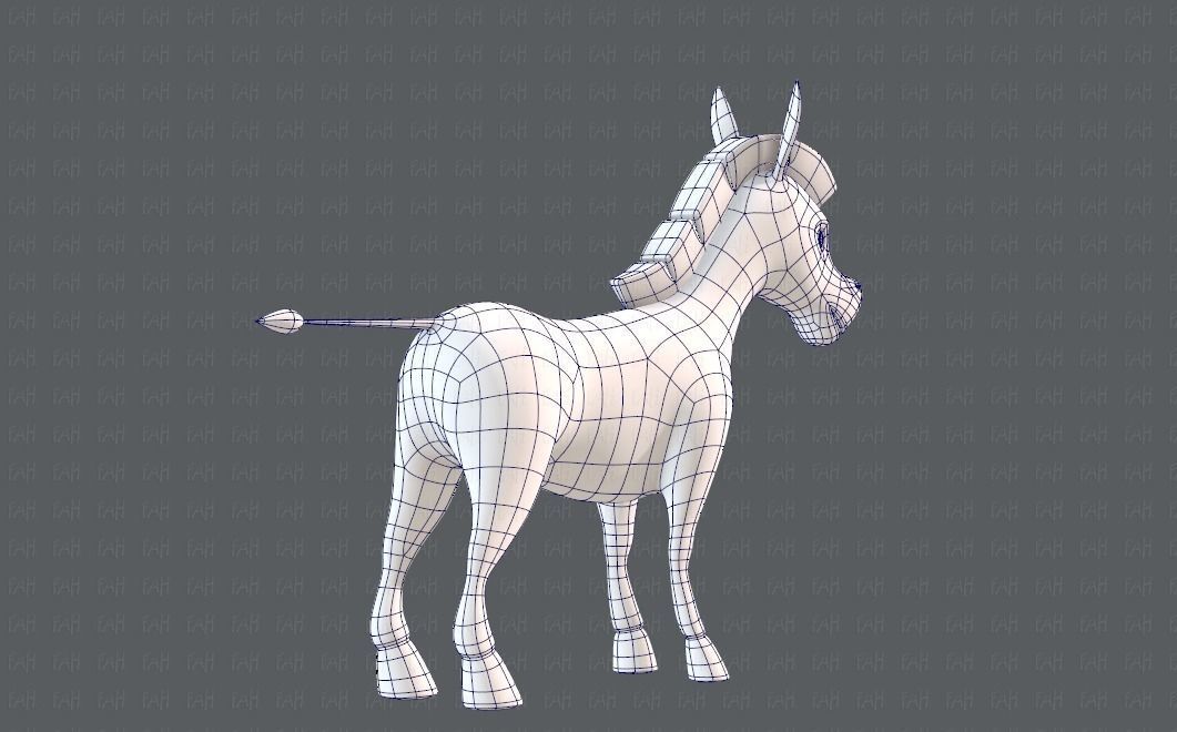 Donkey V01 Low-poly 3D model_12