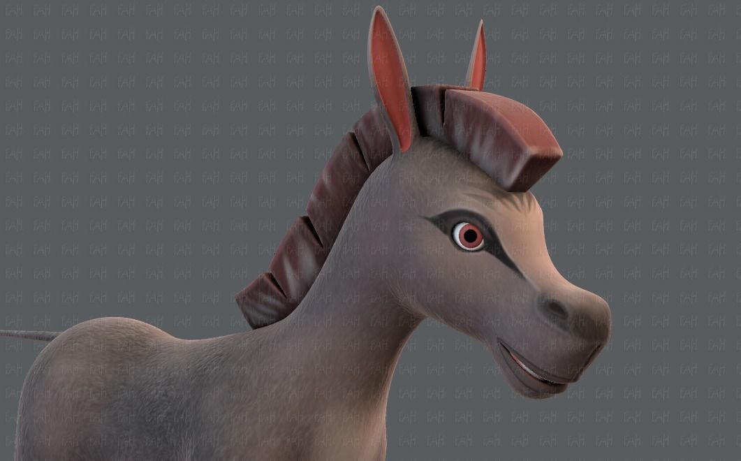 Donkey V01 Low-poly 3D model_18