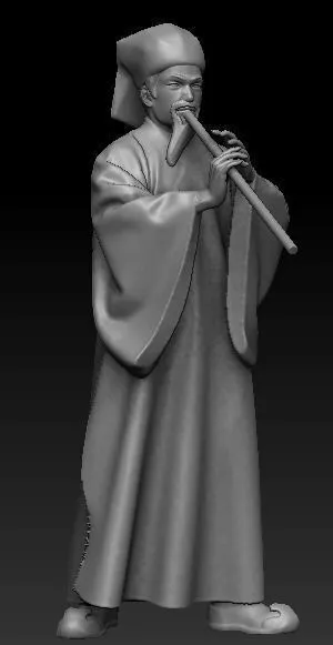 China Ming Dynasty Music Player with Dong Xiao 3D print model