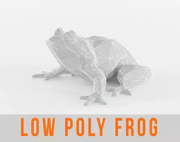Low Poly Frog Animal - Toad - Paddock - Batrachian Low-poly 3D model