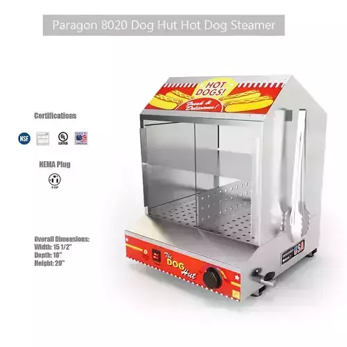 Paragon 8020 Dog Hut Hot Dog Steamer  3D model