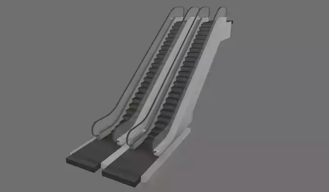 Animated Escalator 3D model