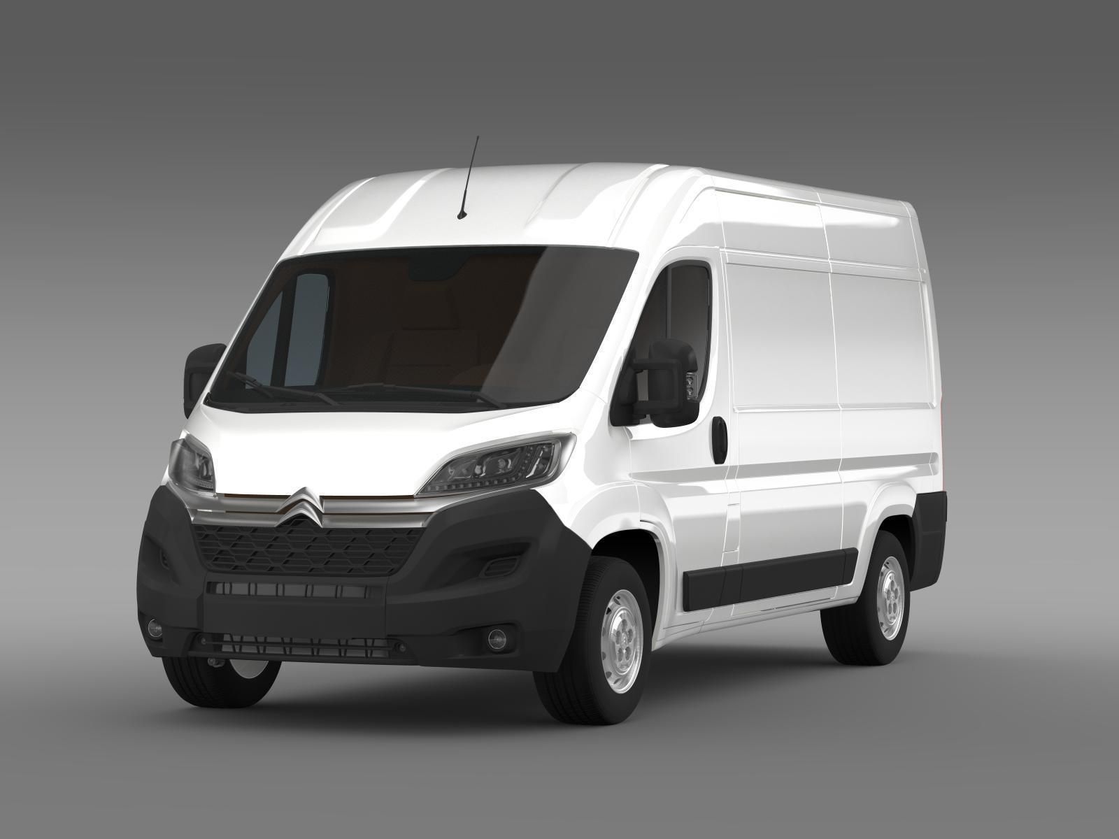 Citroen Jumper Van L2H2 2017 3D model_2