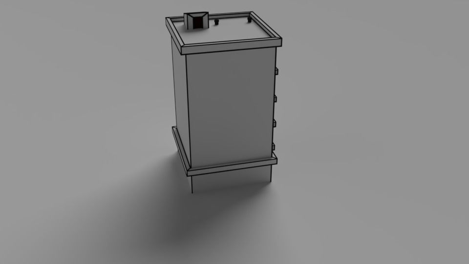 Cartoon buildings low poly building home 3D model_20