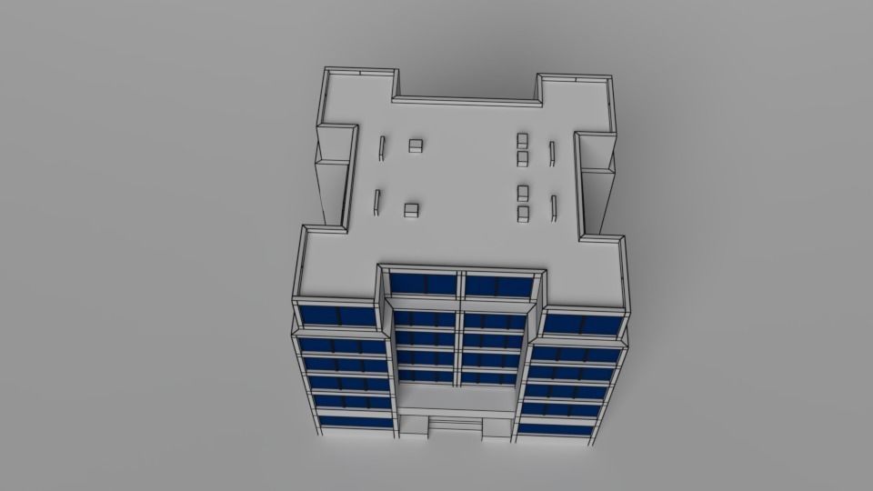 Cartoon buildings low poly building home 3D model_21