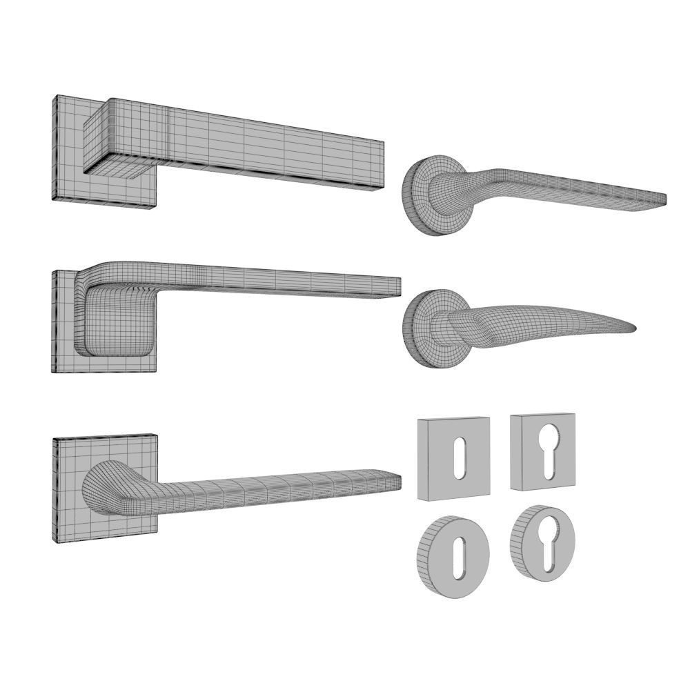 Battisti Door Handles 3D model_3