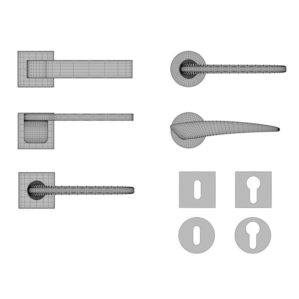 Battisti Door Handles 3D model_2