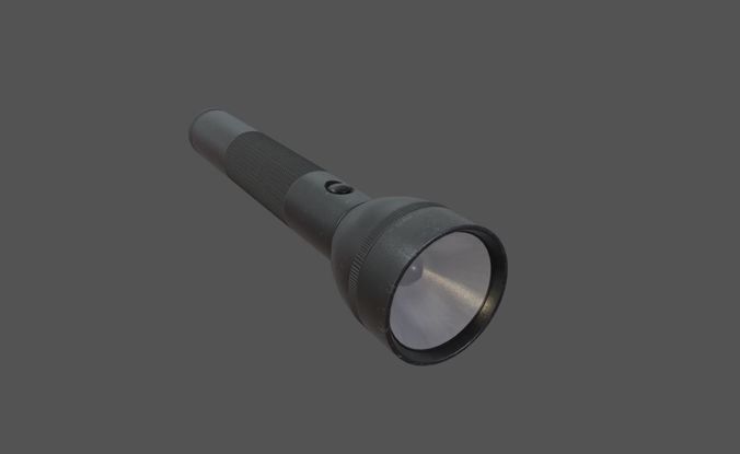 Flashlight Low-poly 3D model