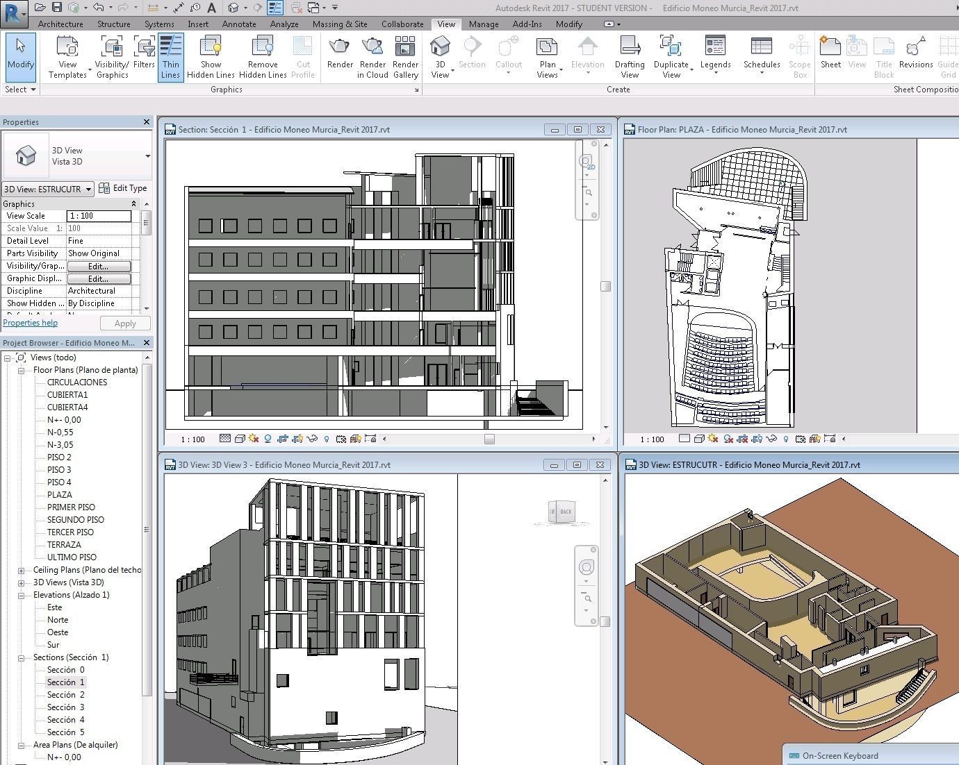 Edificio Moneo Ayuntamiento de Murcia 3D model_2