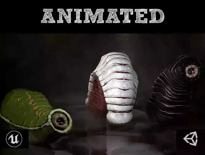 Heavy Leech Low-poly 3D model