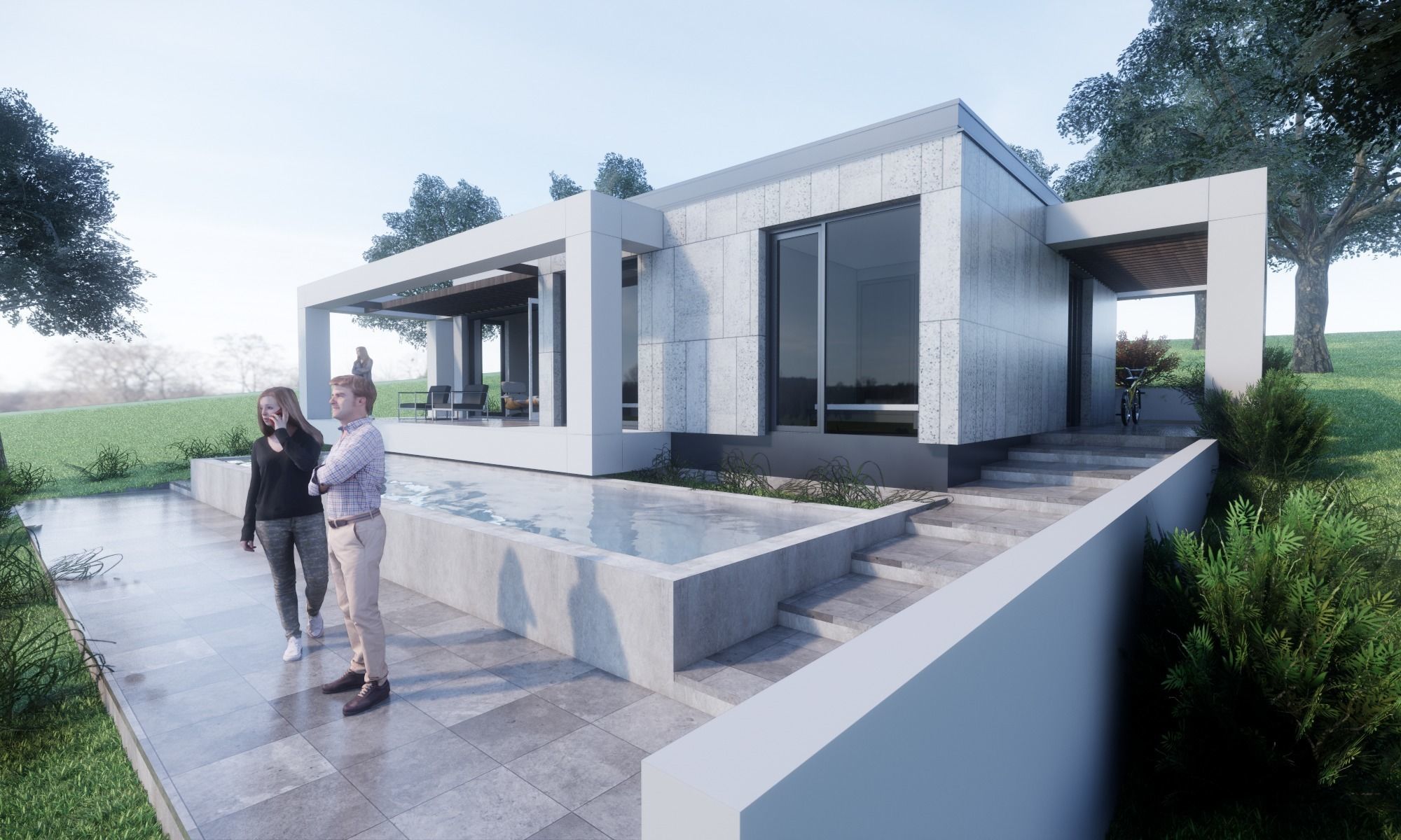 Contemporary Villa 3D model_2