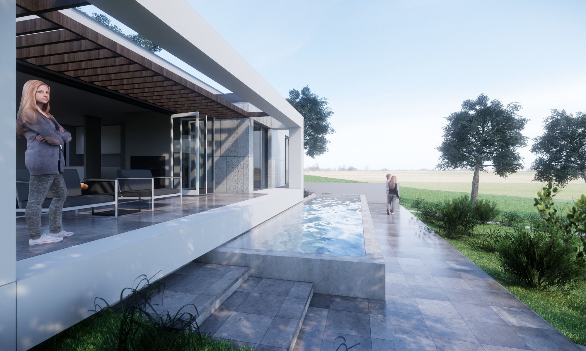 Contemporary Villa 3D model_5