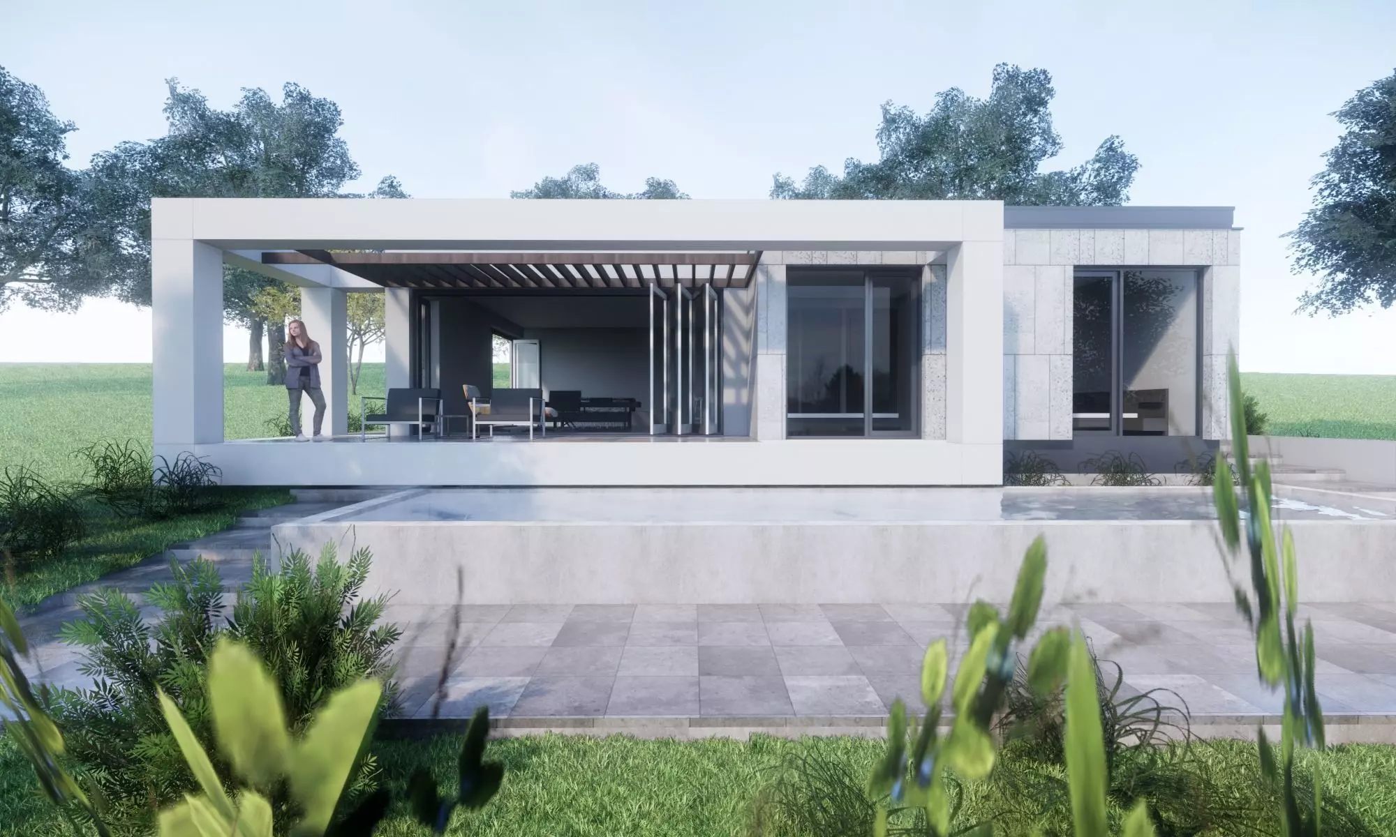 Contemporary Villa 3D model_0