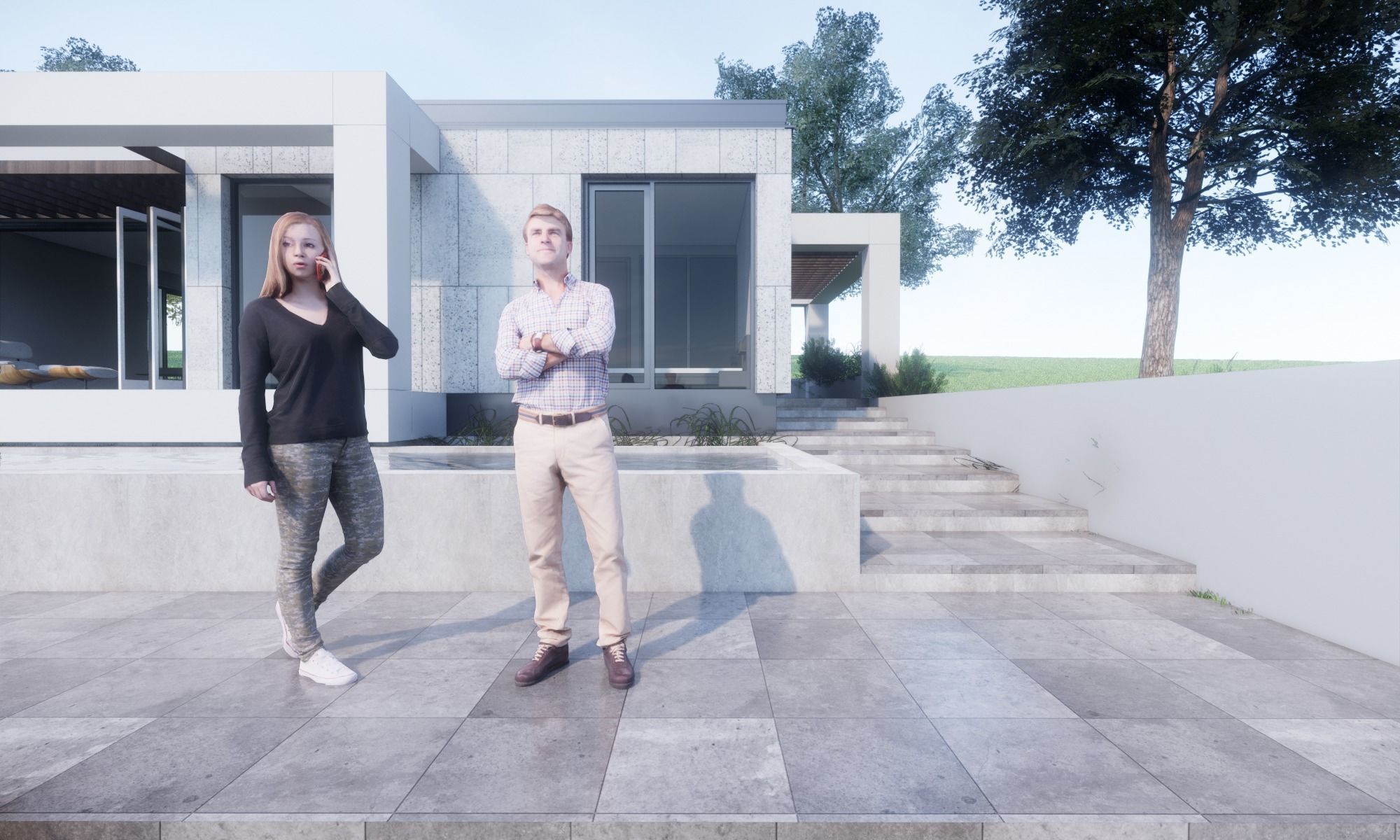 Contemporary Villa 3D model_3