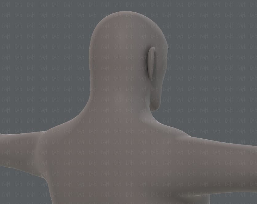 Base mesh man character V12 Low-poly 3D model_20
