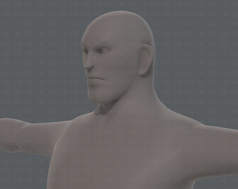 Base mesh man character V12 Low-poly 3D model_24