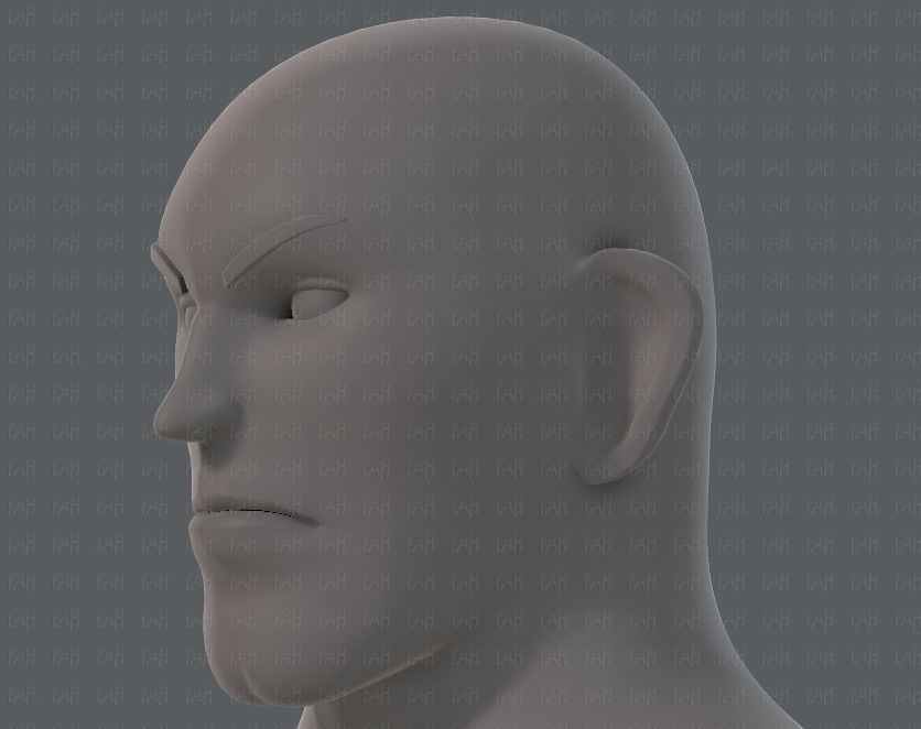 Base mesh man character V12 Low-poly 3D model_37