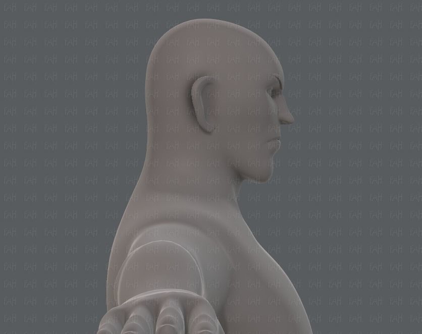 Base mesh man character V12 Low-poly 3D model_19