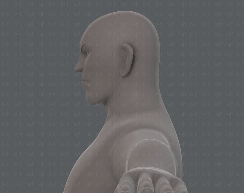 Base mesh man character V12 Low-poly 3D model_23