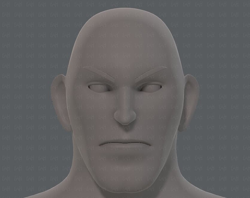 Base mesh man character V12 Low-poly 3D model_33