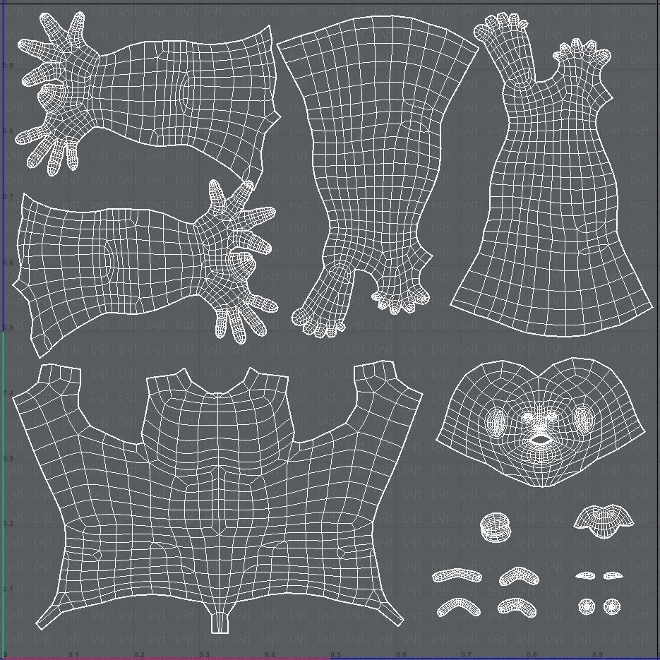 Base mesh man character V12 Low-poly 3D model_45