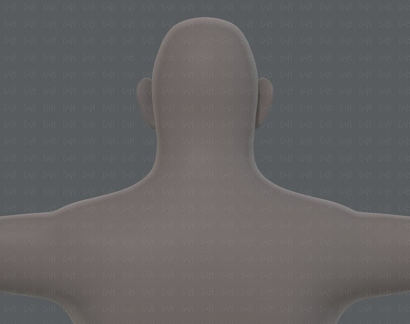 Base mesh man character V12 Low-poly 3D model_21