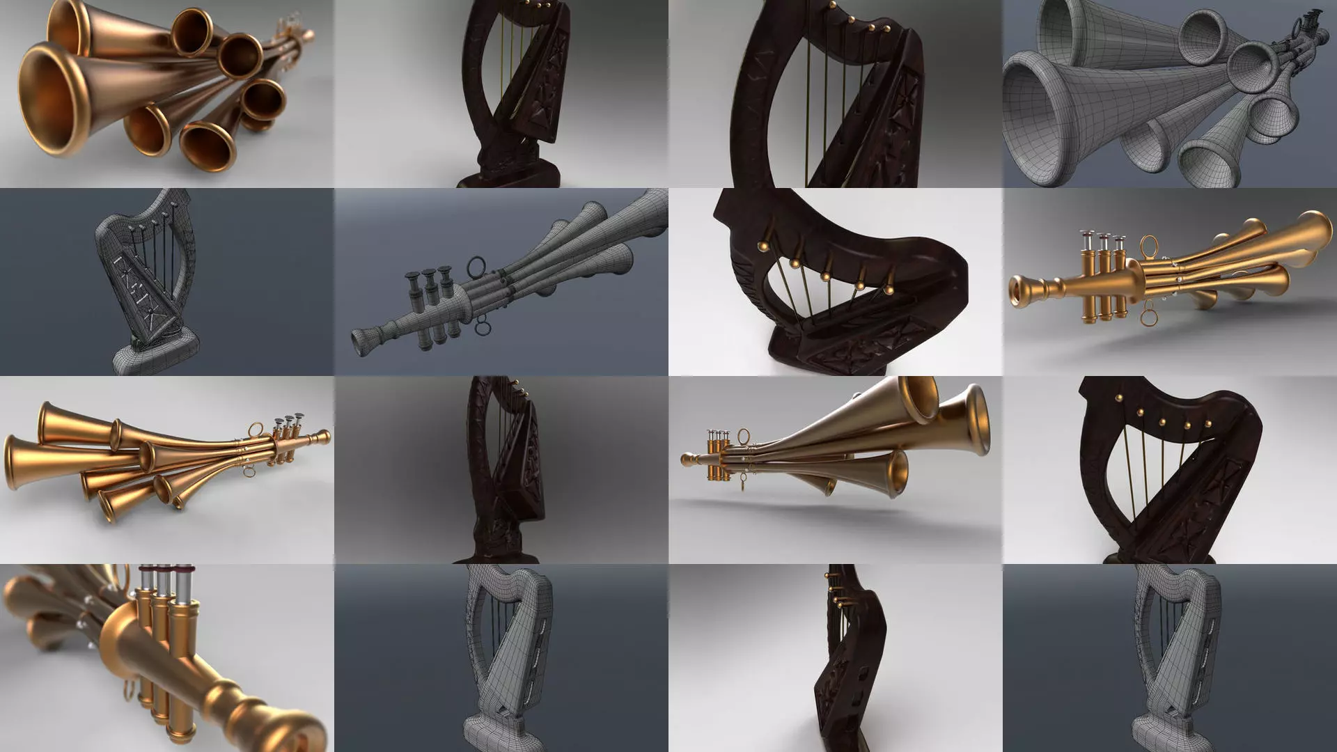 Musical Instruments 3D Model Collection_0