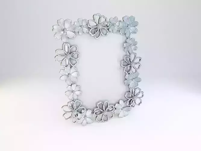 Cornice portafoto fiori traforati