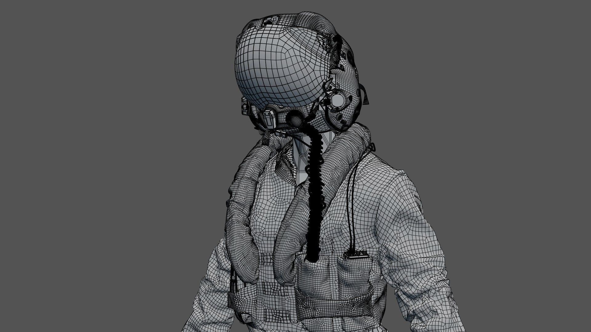 FLIGHT SUIT F35 Pilot 3D model_20