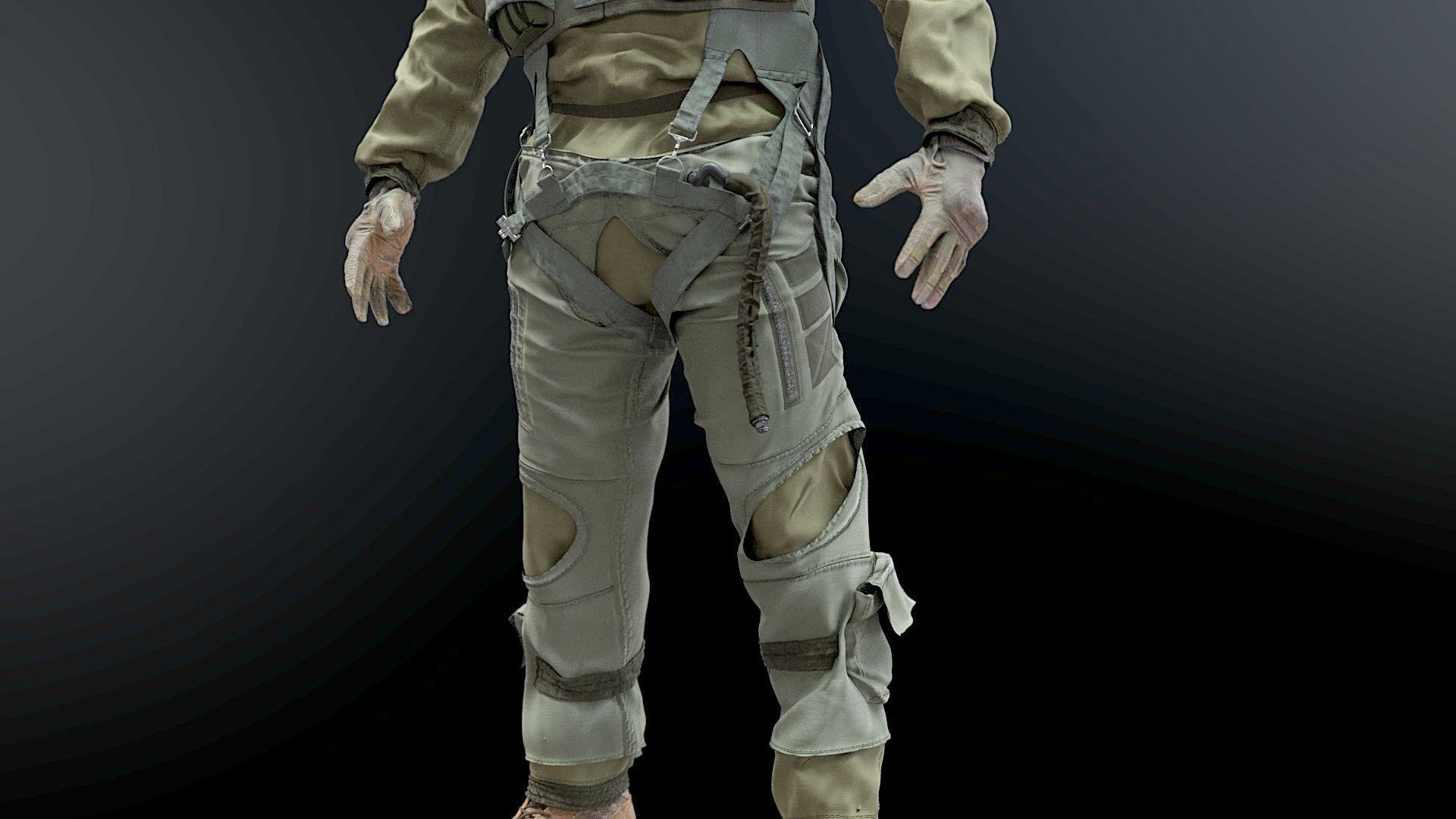 FLIGHT SUIT F35 Pilot 3D model_8