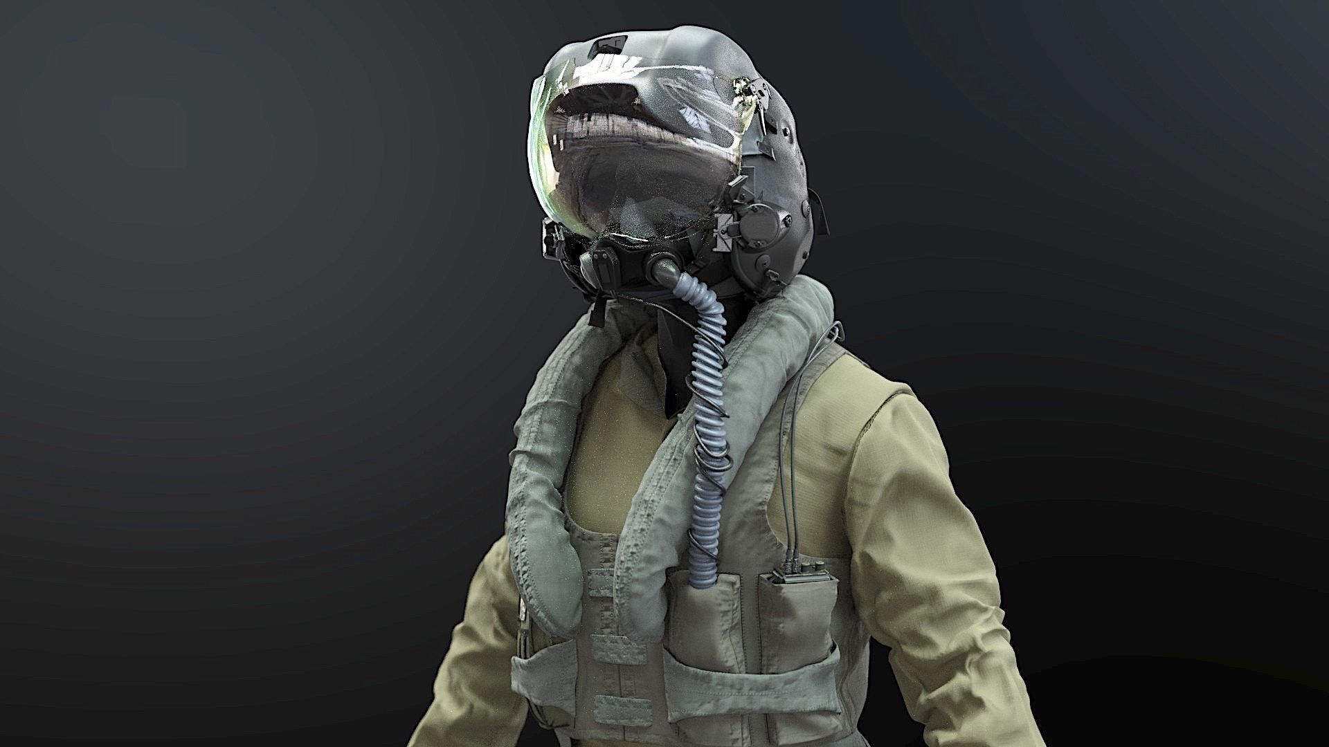 FLIGHT SUIT F35 Pilot 3D model_4