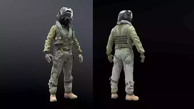FLIGHT SUIT F35 Pilot 3D model