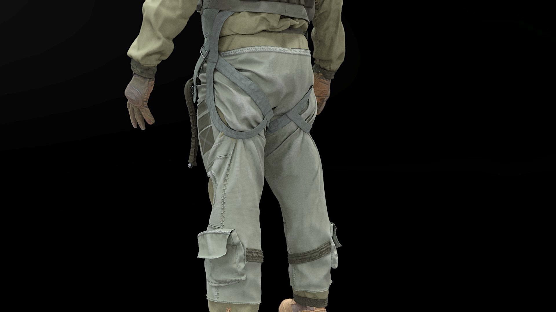 FLIGHT SUIT F35 Pilot 3D model_10