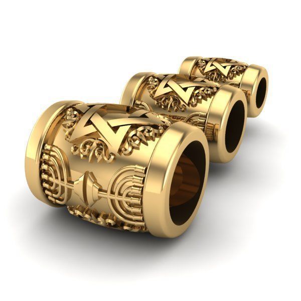 CHARMS three gold cylinders 3D print model_2