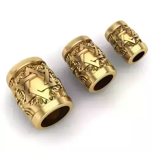 CHARMS three gold cylinders 3D print model