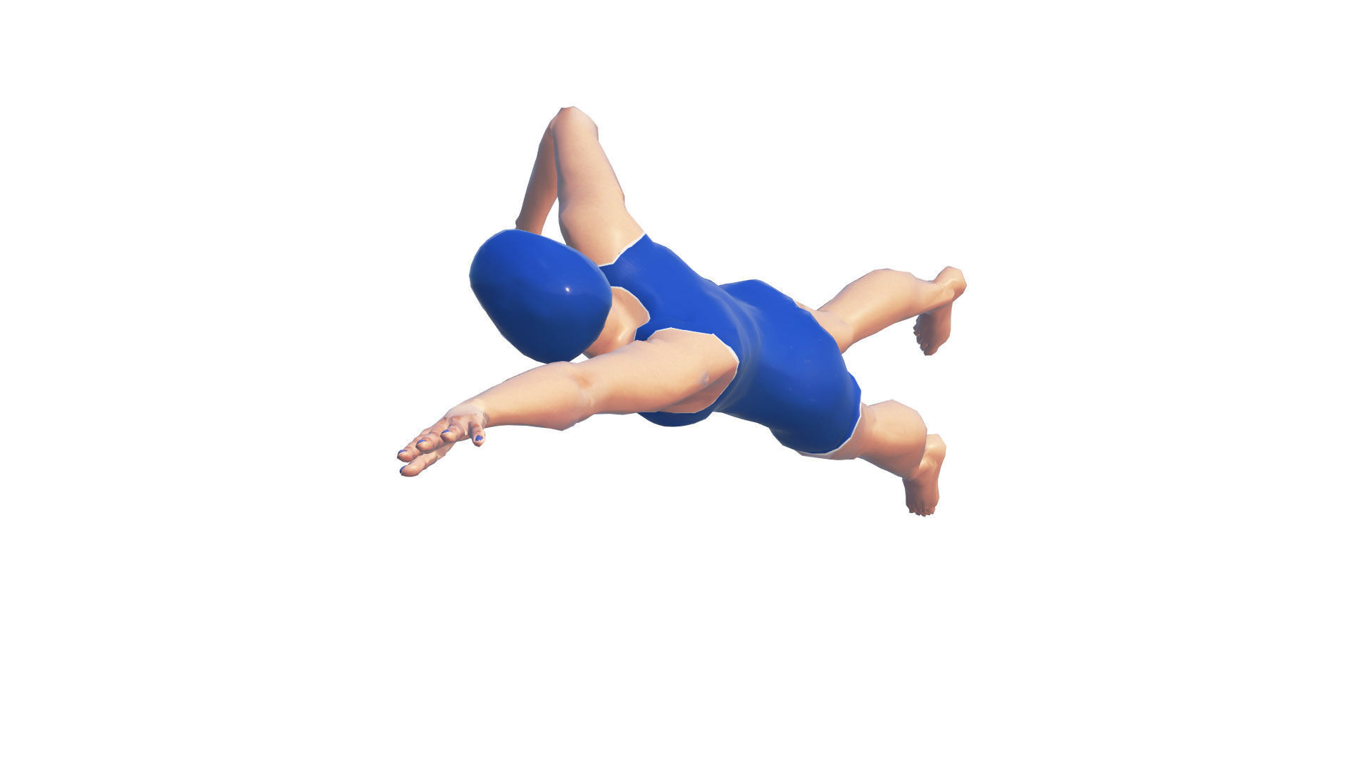 4 Female Swimming Animations BUNDLE 3D Model Collection_9