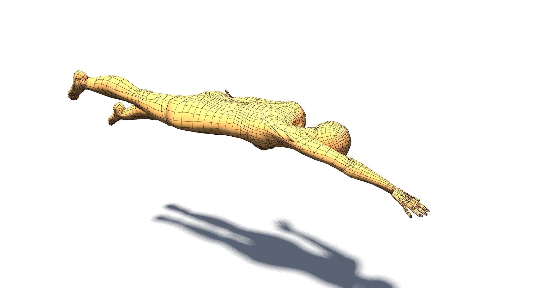 4 Female Swimming Animations BUNDLE 3D Model Collection_10