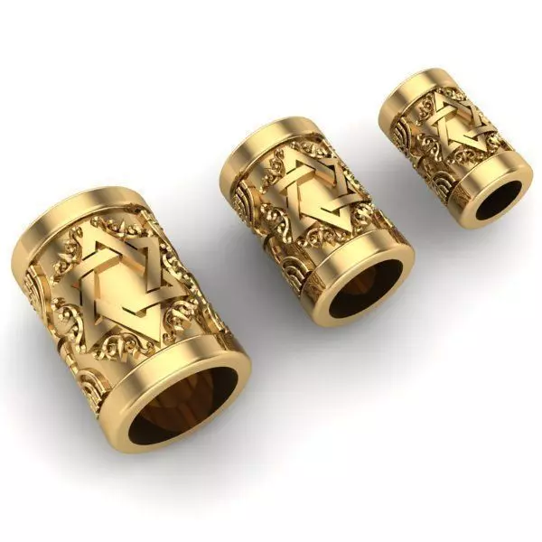 CHARMS three gold cylinders 3D print model