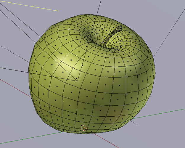 Coxs Orange Pippin apple low-poly 3D model Low-poly 3D model_8