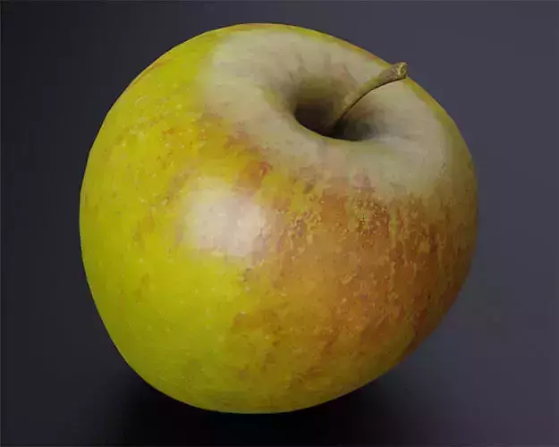 Coxs Orange Pippin apple low-poly 3D model Low-poly 3D model