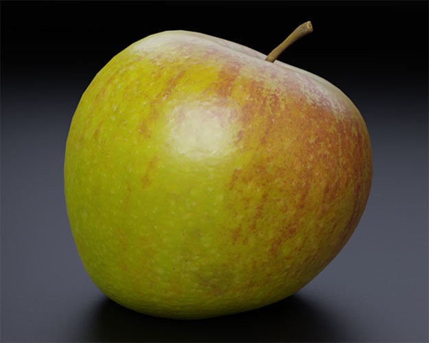 Coxs Orange Pippin apple low-poly 3D model Low-poly 3D model_5
